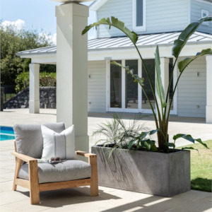 Planters Pots: WAIHOU RECTANGLE PLANTER | 3 SIZES | BLACK, WHITE or WEATHERED CEMENT
