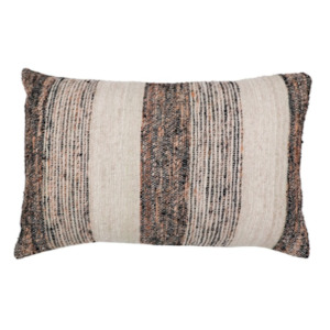 Cushions: HULA RECTANGLE CUSHION - NATURAL STRIPE