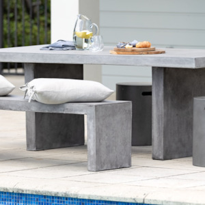 Dining: PALMA OUTDOOR CONCRETE BENCH SEAT | 2 COLOURS
