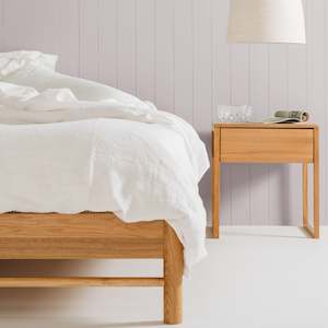 Mattress Bases: MEIKO SOLID OAK SLAT BED | SUPER KING
