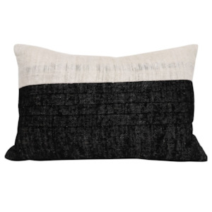 Rugs Ottomans Throws Bits Bobs: LARA CUSHION | BLACK / NATURAL