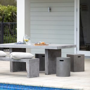 Outdoor: PALMA OUTDOOR CONCRETE TABLE | GREY