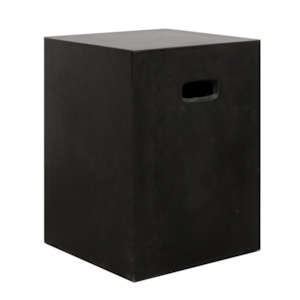 CONCRETE RECTANGLE SIDE TABLE | BLACK