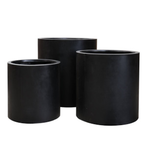 MIKONUI CYLINDER PLANTER | BLACK | 3 SIZES