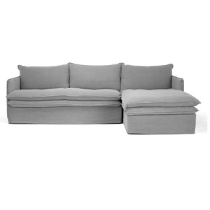 Lounge Suites Collection: HAMILTON 3 SEATER RHF CHAISE | CEMENT