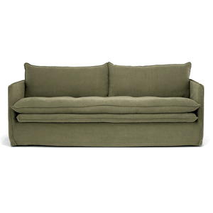 HAMILTON SLIP-COVER 3 SEATER SOFA | KHAKI