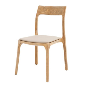 VAASA STACKABLE DINING CHAIR | BEIGE LEATHER