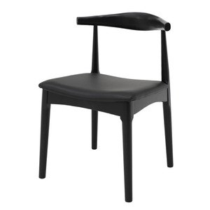 Dining: BOWEN BLACK DINING CHAIR | BLACK LEATHER