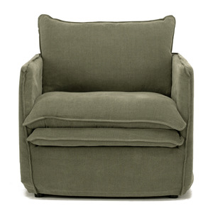 New: HAMILTON SLIP-COVER ARMCHAIR | KHAKI