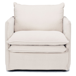 New: HAMILTON SLIP-COVER ARMCHAIR | OATMEAL