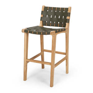 Arriving This Month: INDO WOVEN HIGH-BACK BARSTOOL | OLIVE