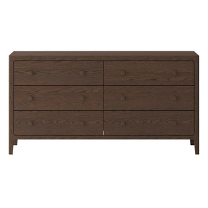 LUNDE 6 DRAWER DRESSER | WALNUT BROWN