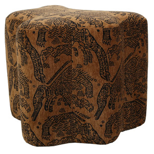 HUNTRESS FOOTSTOOL | TIGER BROWN