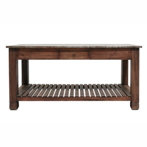 Rugs Ottomans Throws Bits Bobs: LIVERPOOL ZINC TOP KITCHEN WORKBENCH