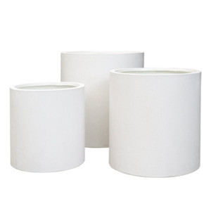MIKONUI WHITE CYLINDER PLANTER | 3 SIZES