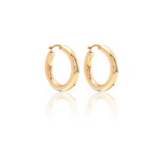 Silk Steel: Halo Hoop Earrings | Large | Gold