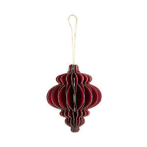 Claret Red Paper Finial Decoration | 10cm