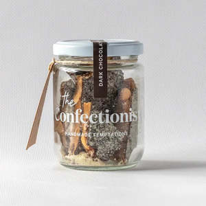 Food Edible Goods: Dark Chocolate Almond Toffee | 85gm Jar