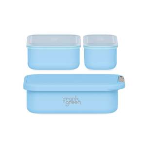 Food Edible Goods: Lunch Container with Silicone Lid | Sky Blue