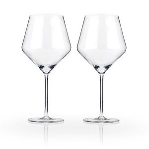 Glassware: Crystal Burgundy Glasses | Set of 2