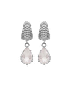 Petal Zoe Morgan New Collection 2023: Fleur Earrings with Rose Quartz | Sterling Silver