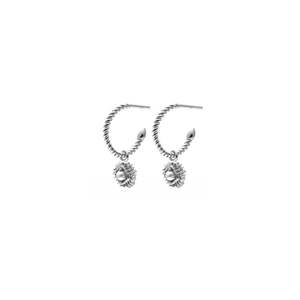 Hoop Earrings: Petite Perle Hoop Earrings | Silver | Exclusive to The Birdcage