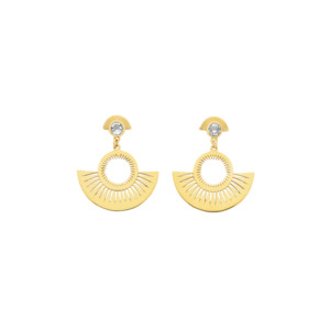 Large Drop Earrings: Pocket Full Of Sunshine Earrings | 22k Gold Vermeil & Aquamarine