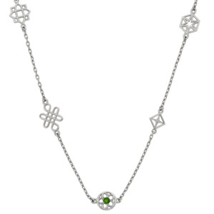 Aura Necklace | Sterling Silver & Chrome Diopside