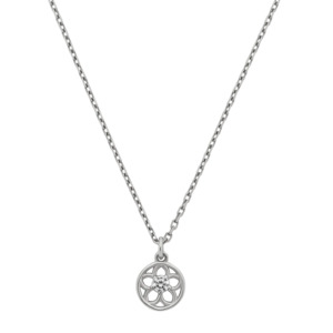 Silver Necklaces: Manuka Necklace | Sterling Silver & White Zircon