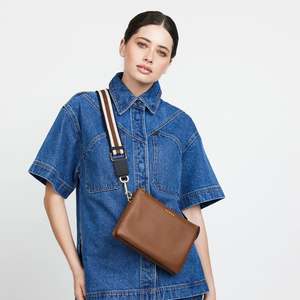 Feature Strap | Black, White & Tan