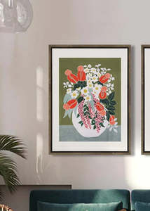 Living: Wall Art Circa Print | White Vase