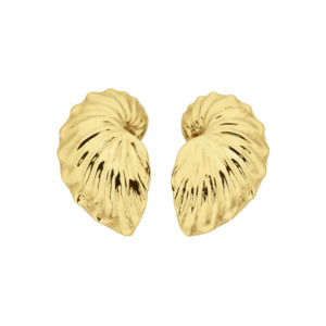 Studs: Paper Nautilus Earrings | 22k Gold Vermeil
