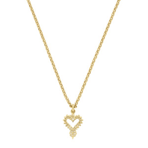 Mini Gypsy Heart Necklace | 22k Gold Vermeil