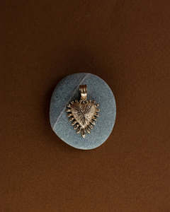 Heart Rays Charm | 22k Gold Vermeil