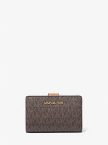 Brands: Medium Signature Logo Wallet in Brown