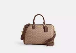 Coach Rowan Large Satchel Bag Tawny Brown
