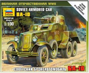 15mm WW2 Miniatures: Zvezda 1/100 Soviet BA-10 Armoured Car