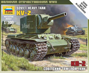 Zvezda: 1/100 KV-2 Soviet Tank - Model Kit