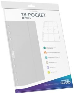 Ultimate Guard: Side-Loading Pages - 18-Pocket (White) - 10-Pack