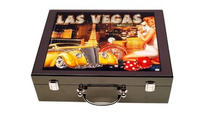 Dal Rossi: Las Vegas - 500 Poker Chips in 11.5 Carnon Fibre Case