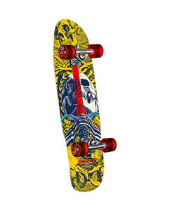 Specials: Powell Peralta MINI Skull & Sword Cruiser Complete 8.00" - Yellow / Blue