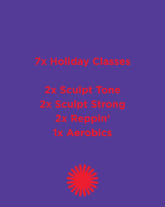 Products: 7x Holiday Classes The Bod Mother