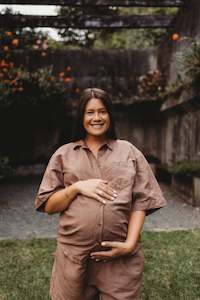 Pregnancy Dresses: Kayla Shirt ~ Chocolate Brown