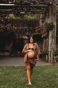 Pregnancy Dresses: Kayla Shorts ~ Chocolate Brown