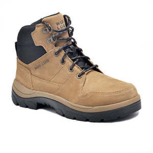 Side Zips: 590TZN | Non Safety Taupe Side Zip Lace Boot (15cm)