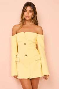 21st 1: Sandrine Tailored Mini Dress Limone