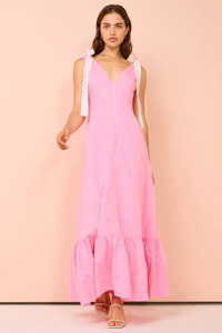 Bump Friendly 1: Adoncia Tie Shoulder Maxi Dress