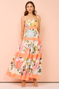 Bump Friendly 1: Monet Tiered Maxi Dress