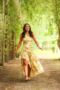 Golden Asymmetric Dress