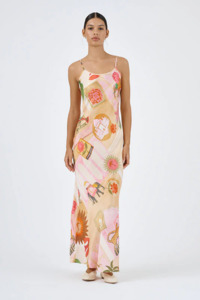 Midi: Wessex Slip Dress - Pink City